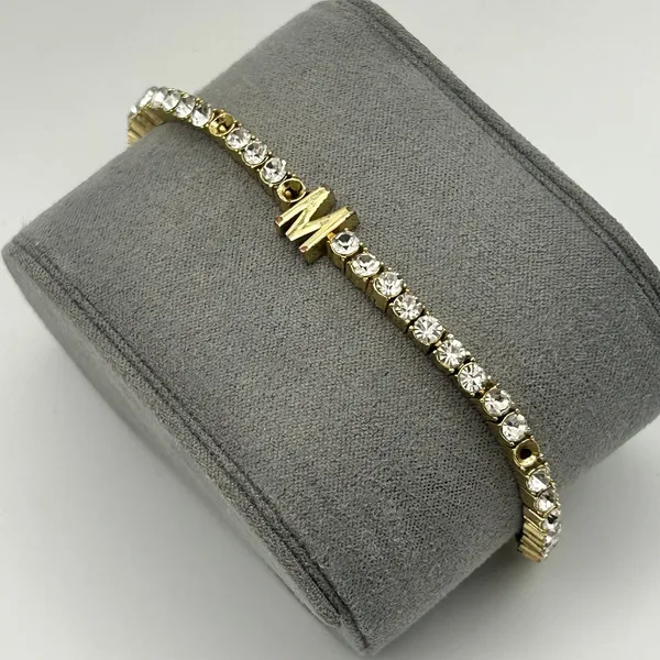 Baublebar Gold-Tone Tennis Bracelet with “M” Accent - Image 2