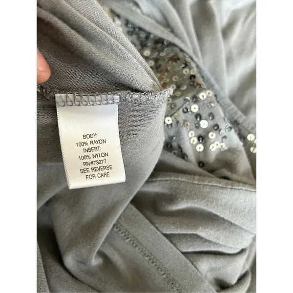 Apt 9 gray silver sequin tank top size - Image 7