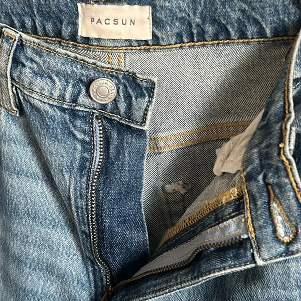 PacSun Popular Medium Blue Stretch High Waisted Flare Leg Denim Jean - Image 5