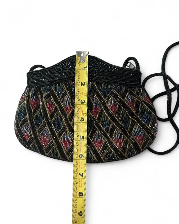 Vintage Beaded Bag Black - Image 7