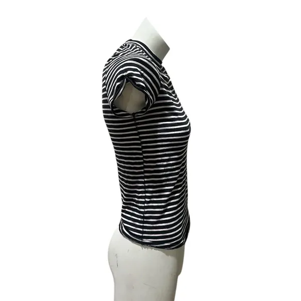 Free People We The Free Women's Striped T-Shirt Black Size S - Image 6