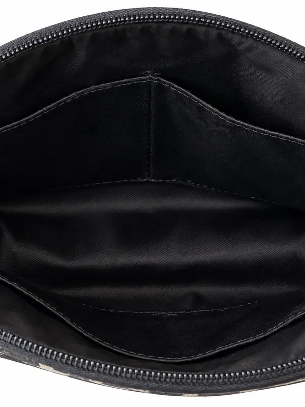 Coach Black Gray Cream Op Art Cosmetic Makeup Pouch - Image 4
