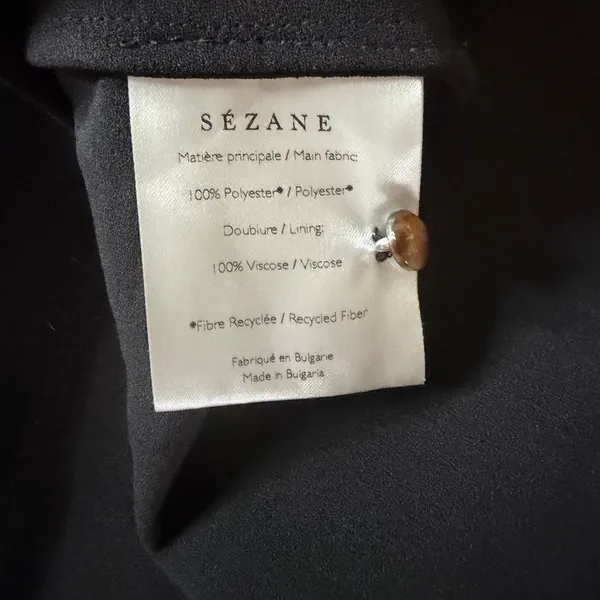 Sézane Lianne Square Neck Mini Dress in Black Size 34/2/XS - Image 8