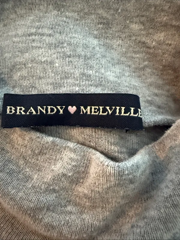 Brandy Melville One Size fits XS-Small Women's Grey Mock Neck Sweater - Image 5
