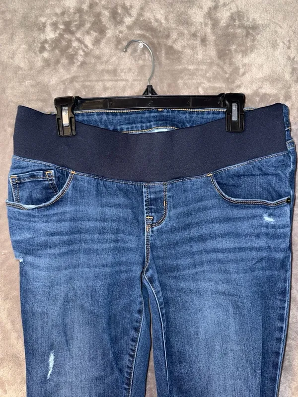 Old Navy Maternity Rockstar Super Skinny Jeans Size 8 Front Low Panel - Image 3
