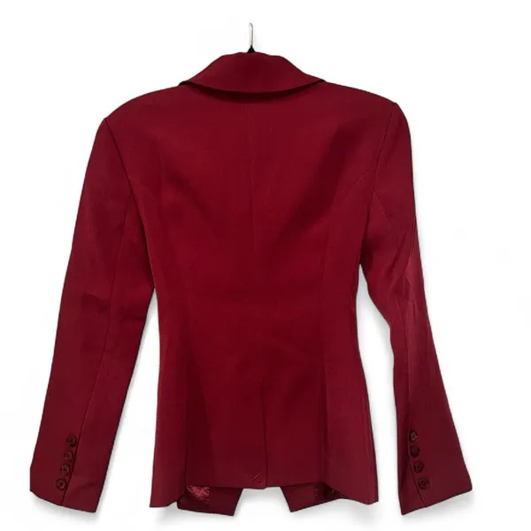 COMMENSE Split Button Slim Fitted Blazer COLOR - Burgundy Size XS NWT - Image 5