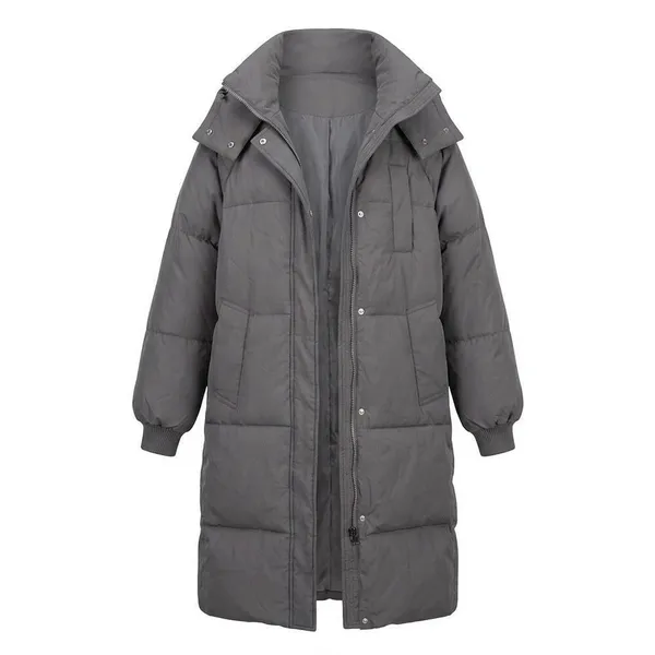 Go.G.G Classic Hooded Long Puffer Jacket Coffee Sz S NWT - Image 2