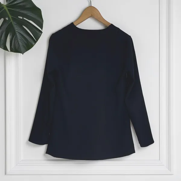 ZARA Structured Crepe V-Neck Top - Black | Minimalist Chic - Image 5