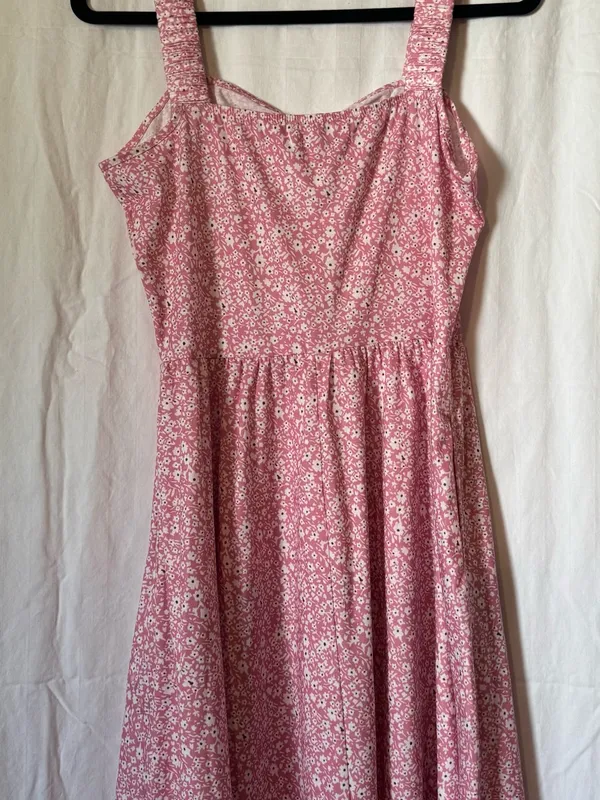 HUHOT Pink Floral Sleeveless Dress – Women’s Size L - Image 3