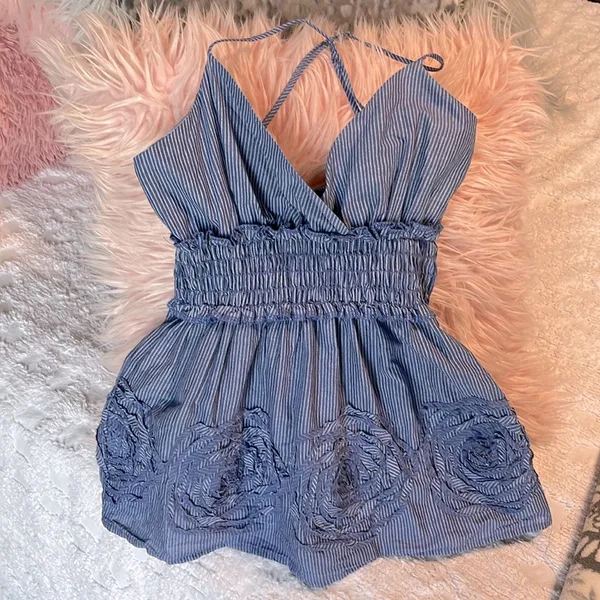 Spaghetti Strap Wrap Cutesy Top - Image 10