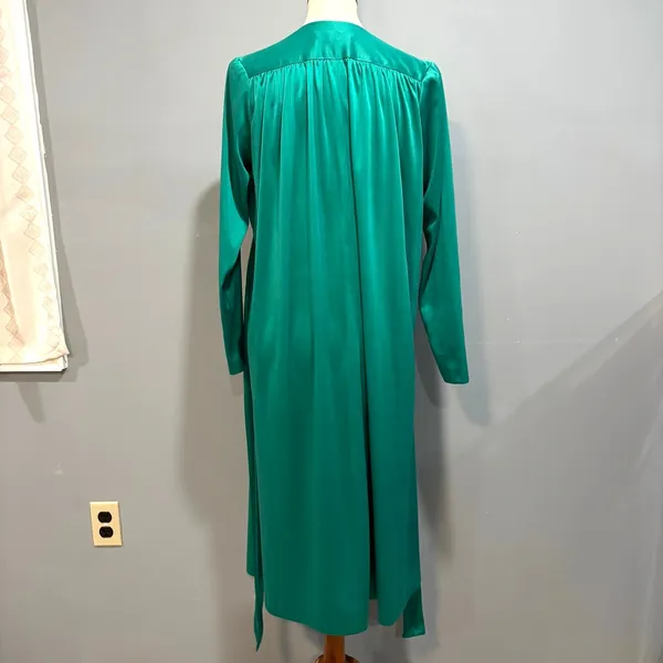 VTG Cocktail Dress 80s 90s Romantic Studio 54 Maximalist Party Glam Metallic S - Image 5
