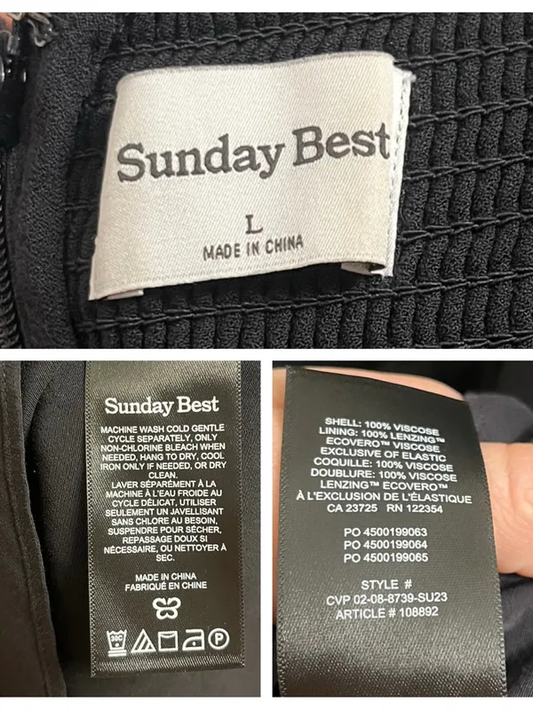 Aritzia Sunday Best Delilah Mini Dress Black Size Large - Image 10
