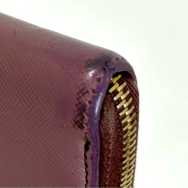 Prada Purple Saffiano Leather Zippy Wallet - Image 12