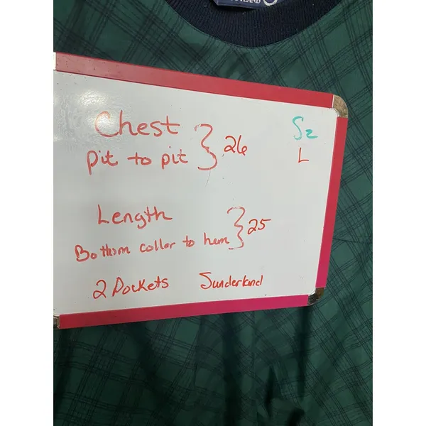 Sunderland of Scotland Weatherbeater Golf Windshirt Green‎ Plaid Womens Large L - Image 4