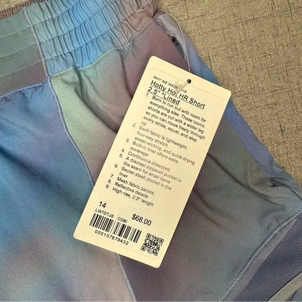 Lululemon Hotty Hot High Rise Short Athletic Shorts Chroma Drift Blue 14 NWT - Image 10