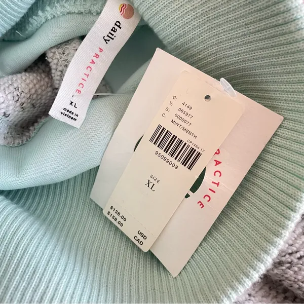 Anthropologie Daily Practice Pullover Top Funnel Neck Colorblock Sweater XL New - Image 5
