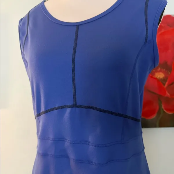TITLE NINE Royal Blue Dream Dress M Gold Active Athleisure - Image 3