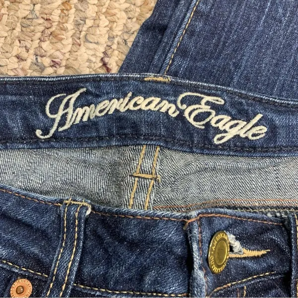 American Eagle Blue Skinny 77 Jeans - Size 2 Long - Image 5