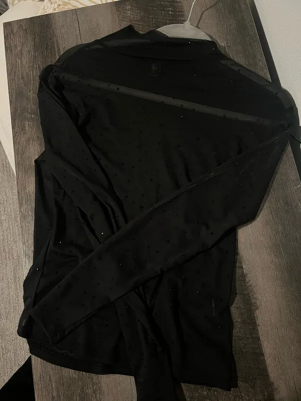 TJ Maxx Black mesh top w/ studs - Image 3