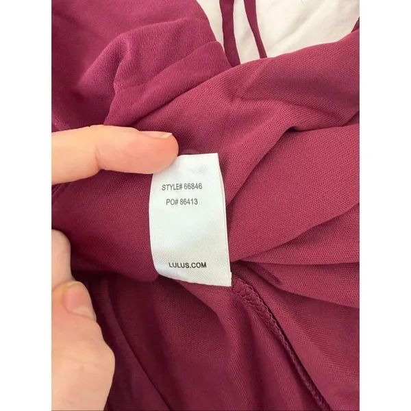 NWT Lulu's My Whole Heart Plum Long Sleeve Wrap Dress Size S - Image 11