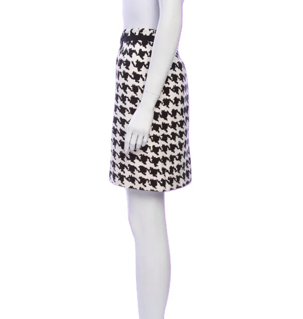 Kate Spade Black & White Houndstooth Skirt - Image 6
