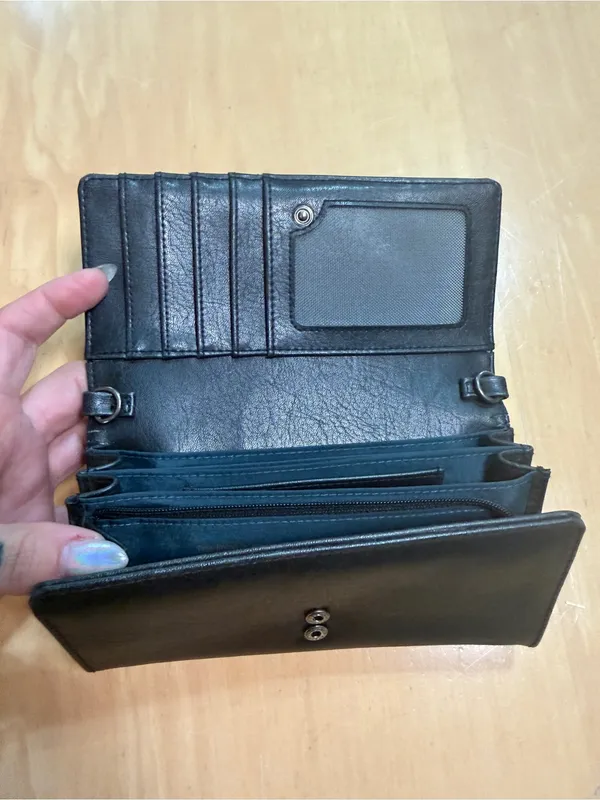 Matt & Nat Black Vegan Leather Long Wallet - Image 3