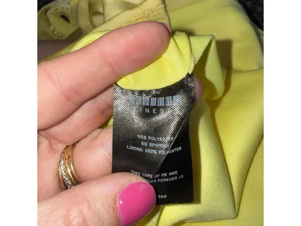 Finesse Matilda Yellow Mini Dress Size M - Image 7
