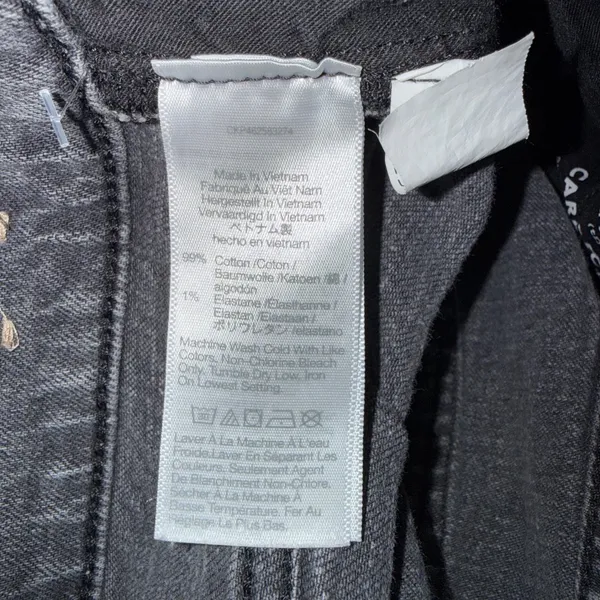 Madewell The Perfect Vintage Straight Jean Charcoal Wash Raw Hem Size 33‎ - Image 6