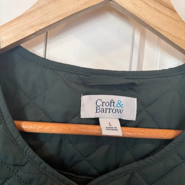 Croft & Barrow Hunter Green Quilted Jacket Size Large‎ - Image 5