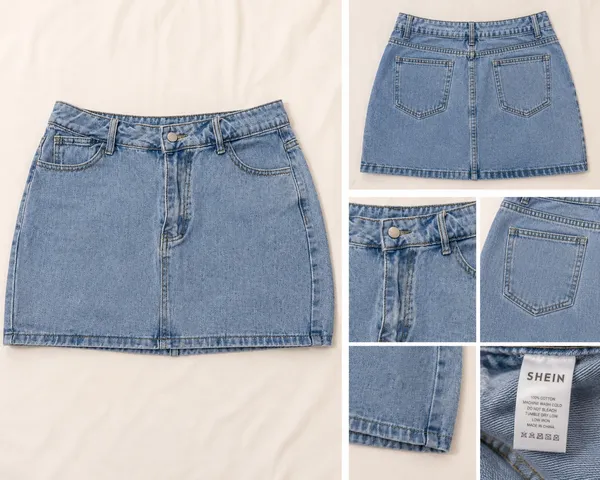 SHEIN Light Wash Denim Skirt - Image 2