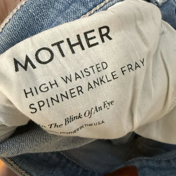Mother High Waisted Spinner Ankle Fray Jeans In The Blink of an Eye Size 26‎ - Image 7