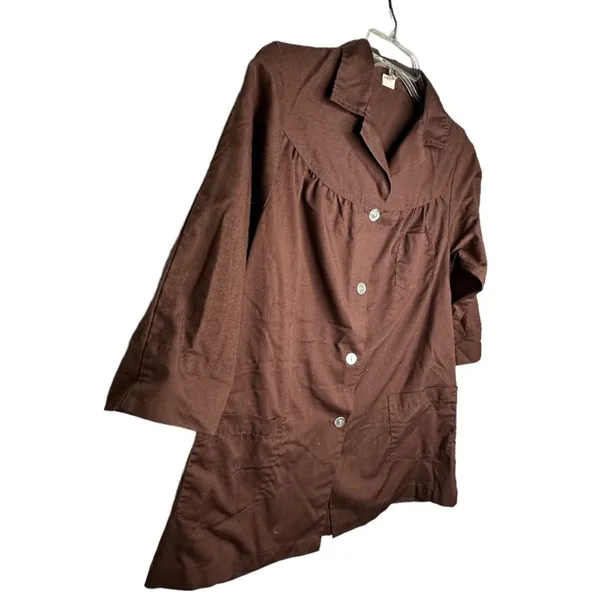 Vintage Abigail Uniforms Brown Polyester Top - Image 2