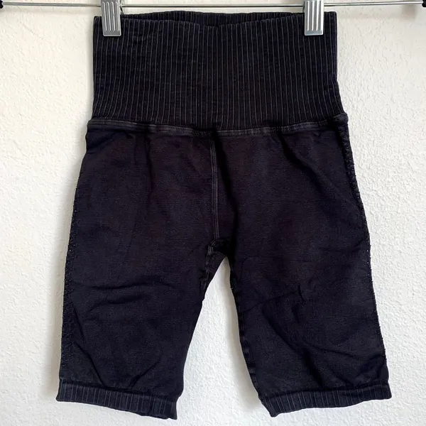 NEW Free People Movement‎ Good Karma Biker Shorts in Black - Image 4