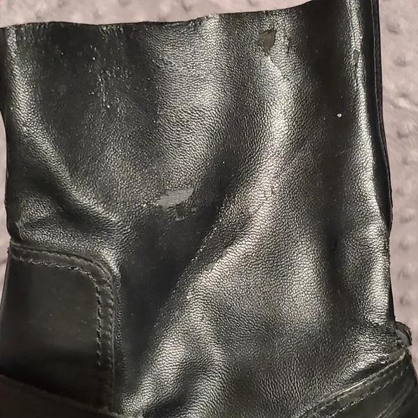 6/$36 Zara Woman Leather Biker Boots with Stretch Leg Black Size 38 5156/101 - Image 14