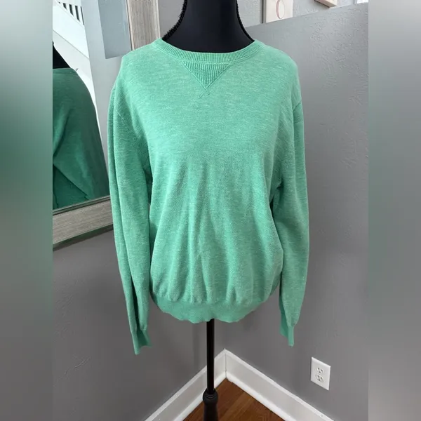 J. Crew Green Pullover Crewneck Preppy Casual Sweater Size Medium. - Image 2