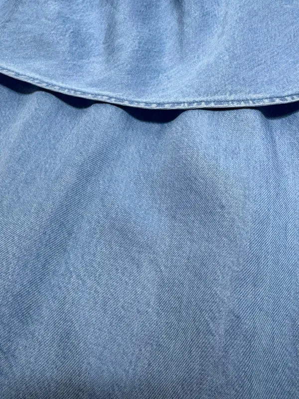 7 For All Mankind Light Blue Chambray Shirt - Image 7