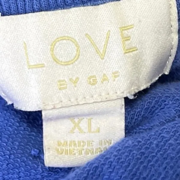 Love by GAP Women's Blue Short Sleeve Pocket Pullover Crop Tee T-Shirt Top XL - Image 3