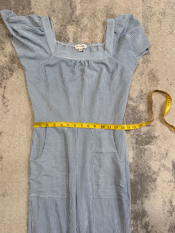 Monteau Striped Blue and White Jumpsuit - Image 7