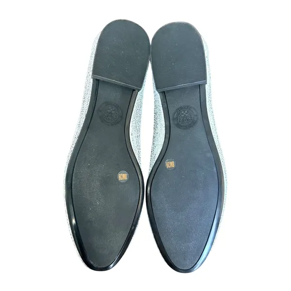 Vince Camuto Silver Metallic Crackle Ballet Flats Almond Toe womens 8M/39‎ - Image 6
