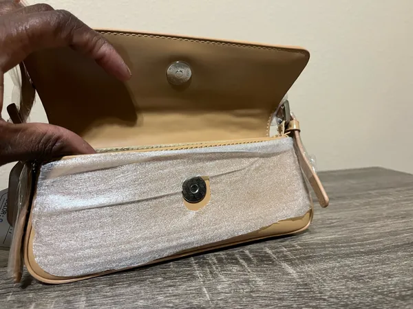 Mini Beige Shoulder Bag Tan - Image 4