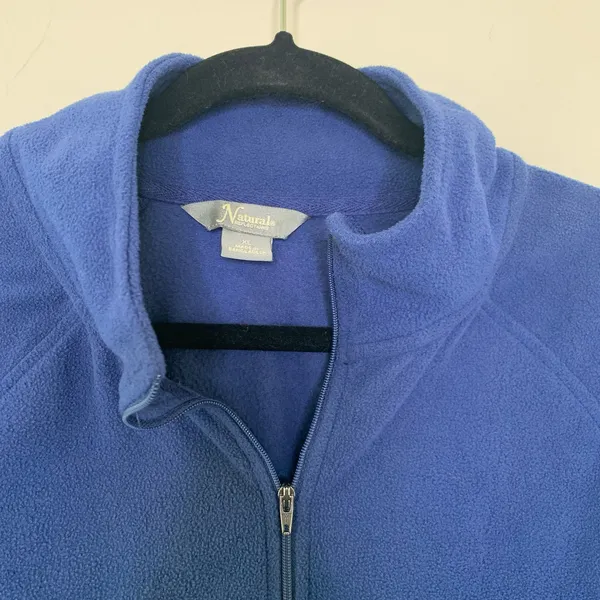 Natural Reflections Blue Fleece Pullover Top Sz XL Gorpcore Cabin Core - Image 11