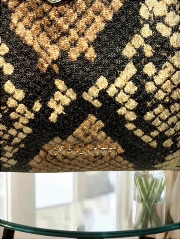 Coach Madison Phoebe 2 Tone Python Embossed Shoulder Bag w. 2 tags  Gold+ 2014 - Image 4