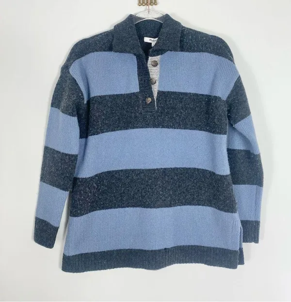 Madewell Rugby Striped Polo Sweater - Image 10