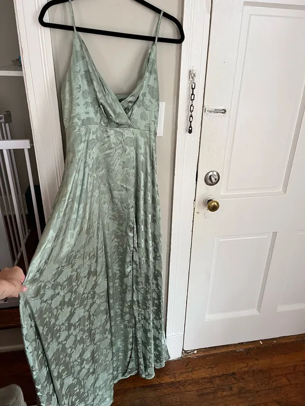 Lulus Maxi Dress Floral Green - Image 2