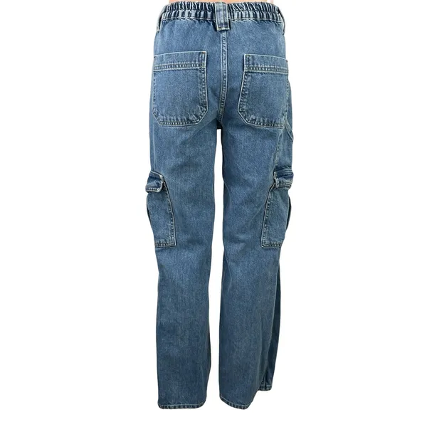 Urban Outfitters BDG Women's Blue Cargo High Rise Straight Denim Jeans Size 25 - Image 3