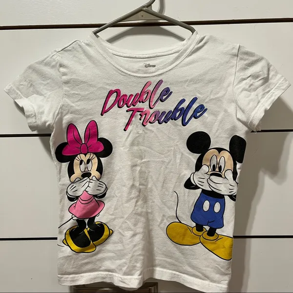 Disney Mickey & Minnie Double Trouble Y2K Baby Tee - Image 2