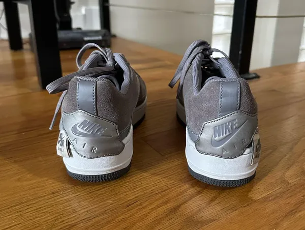 Nike Air Force 1 Jester Low Gunsmoke Grey🖤🩶🤍 - Image 3