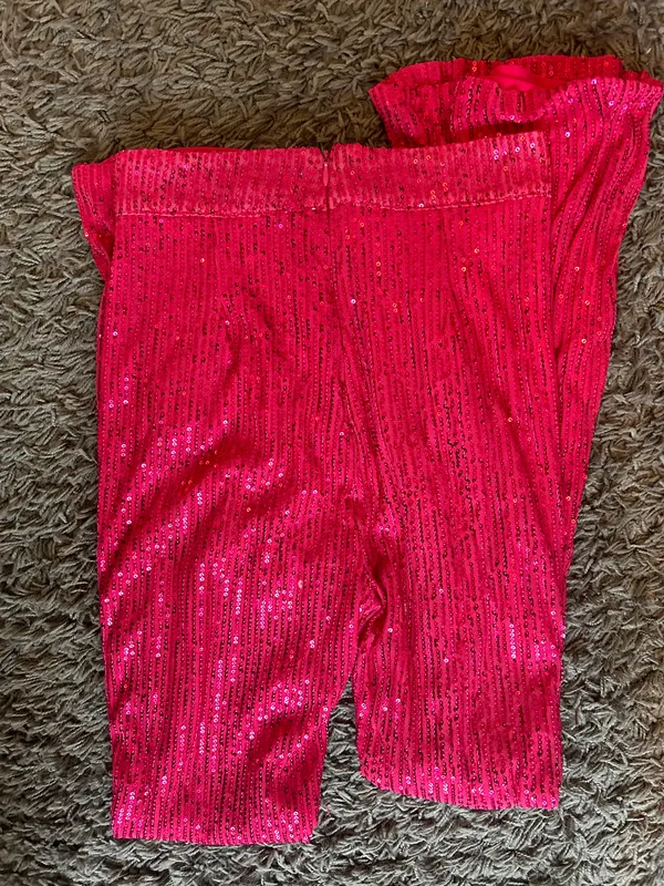 Pink Sequin Flair Pants - Image 4