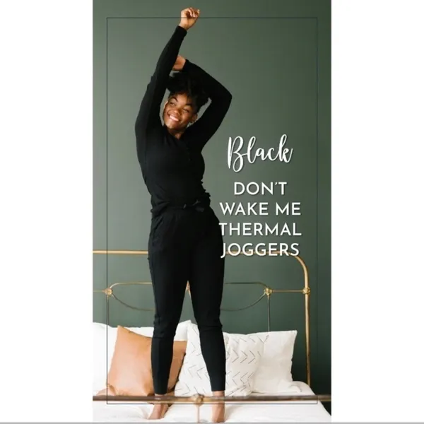ZYIA‎ Don’t Wake Me joggers black waffle Knit size XS - Image 2