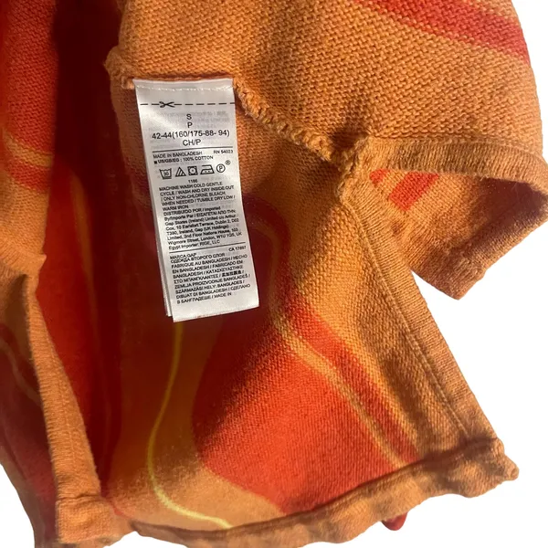 GAP Women's Size Small Oversized‎ Orange Beach Coastal Cotton Sweater - Image 5